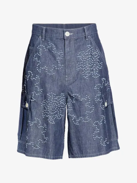 Marni embroidered denim shorts