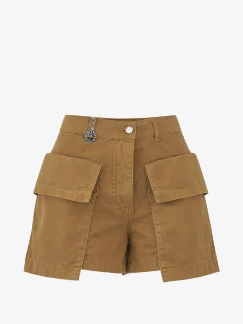 PINKO shorts con bolsillos y solapa