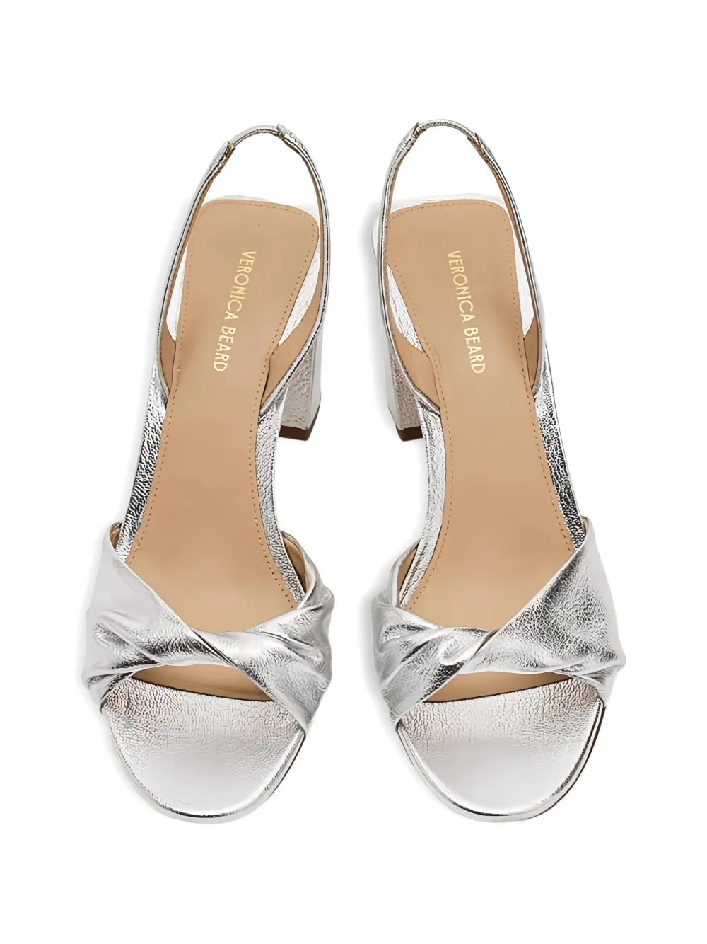 Veronica Beard Tullia knotted sandals Zilver