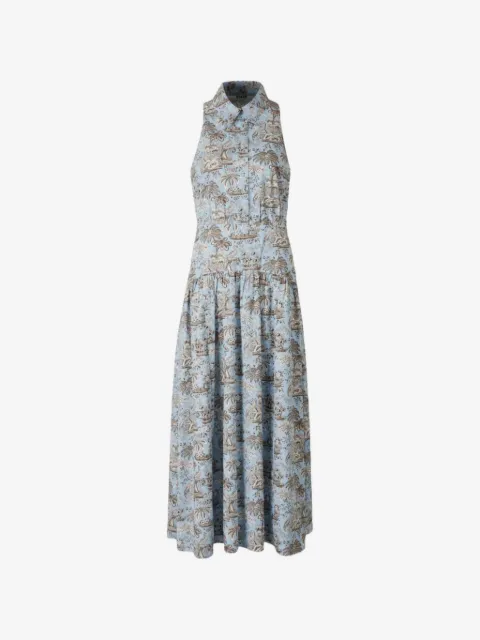 STAUD Romy sleeveless shirtdress