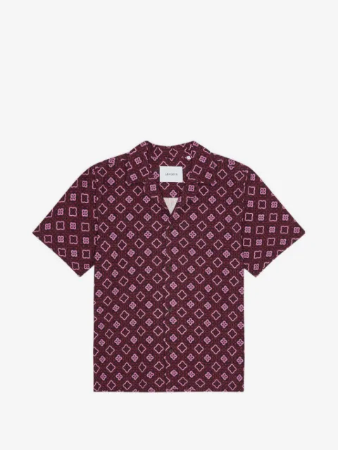 Les Deux Arabesque overhemd met geometrische print en korte mouwen