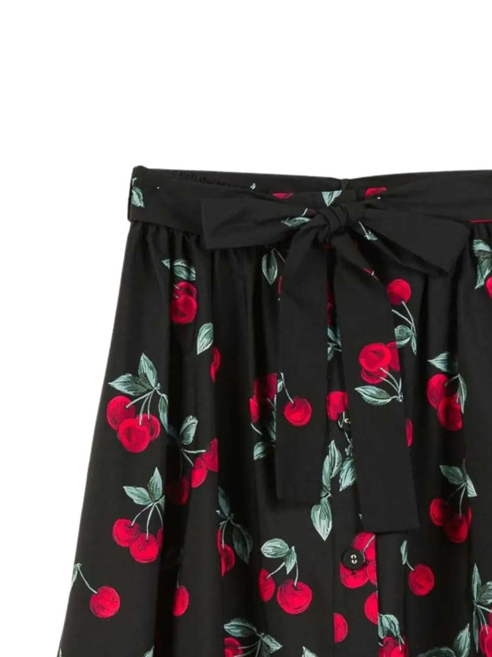 TWINSET Maxi-rok met kersenprint Zwart