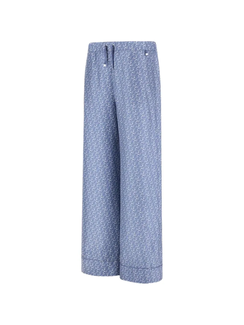  Herno Drawstring Patterned Trousers - Blue 