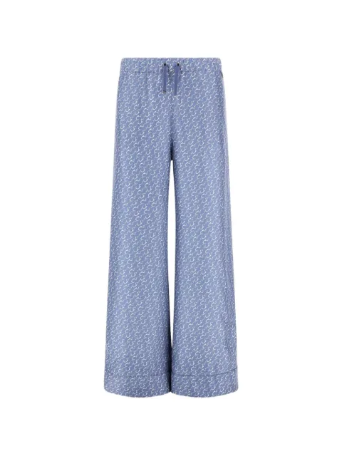 Herno drawstring patterned trousers
