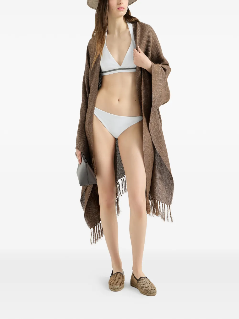 Brunello Cucinelli Bikinitop met monili detail Wit