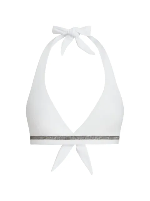 Brunello Cucinelli monili-detail bikini top