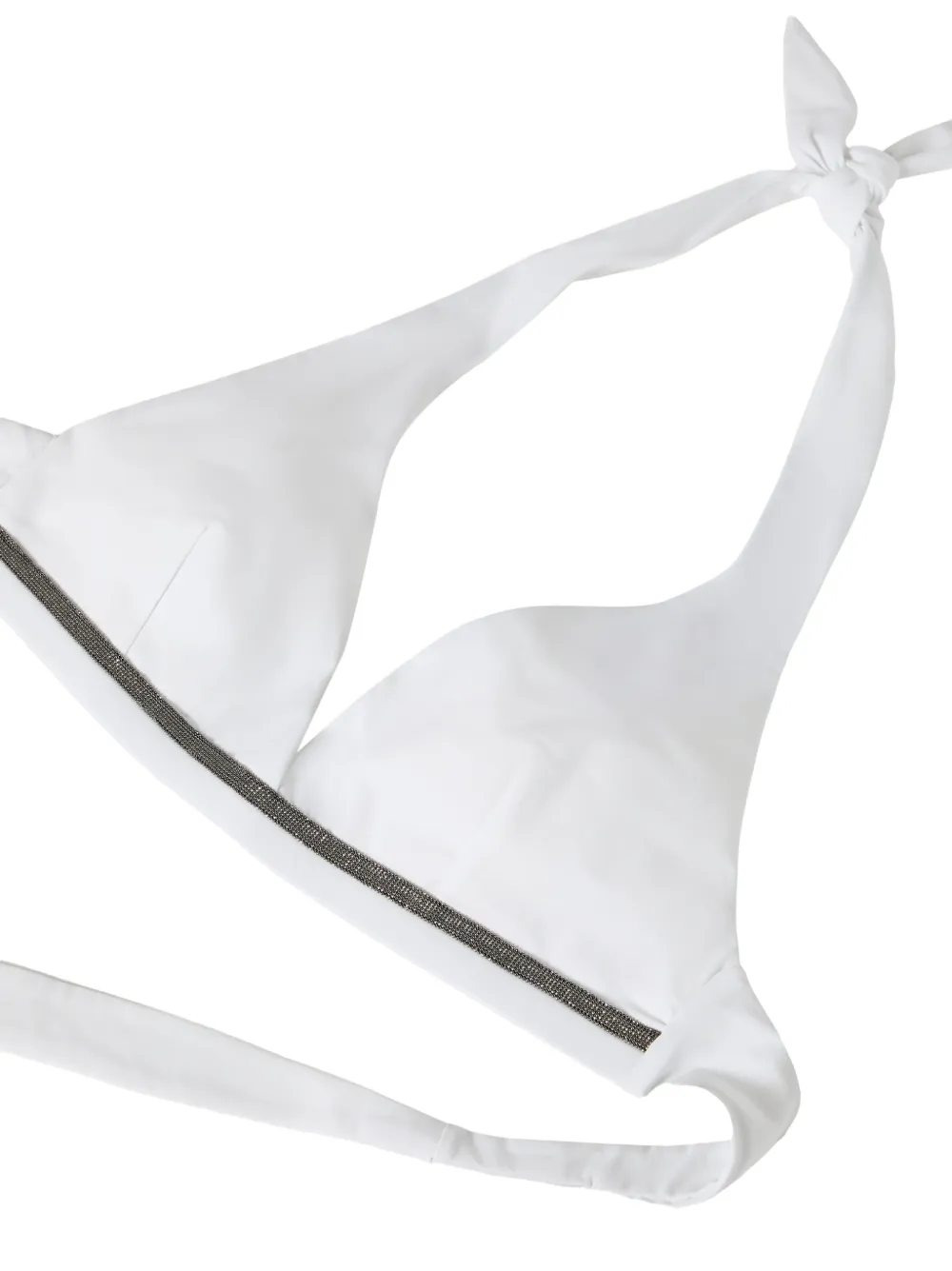 Brunello Cucinelli Bikinitop met monili detail Wit