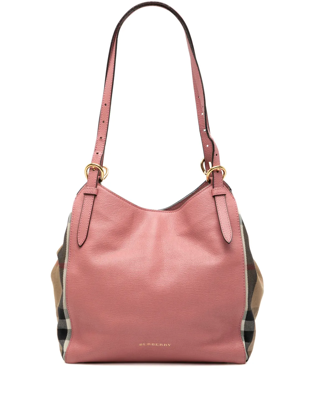 Burberry Pre-Owned 2000-2017 Small Leather and House Check Canvas Canterbury tote bag - Rosa