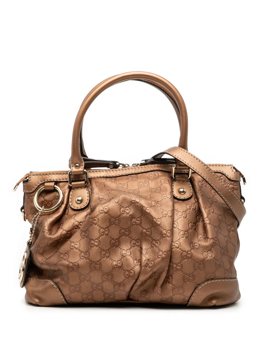 Gucci Pre-Owned 2000-2015 Guccissima Sukey satchel - Marrone