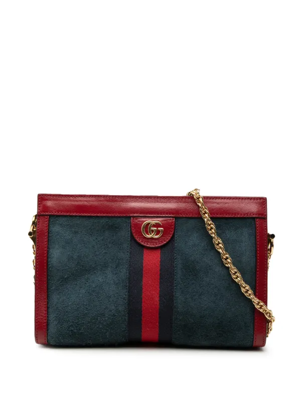 Gucci Pre-Owned 2016-2025 スモール スエード ウェブ オフィディア 