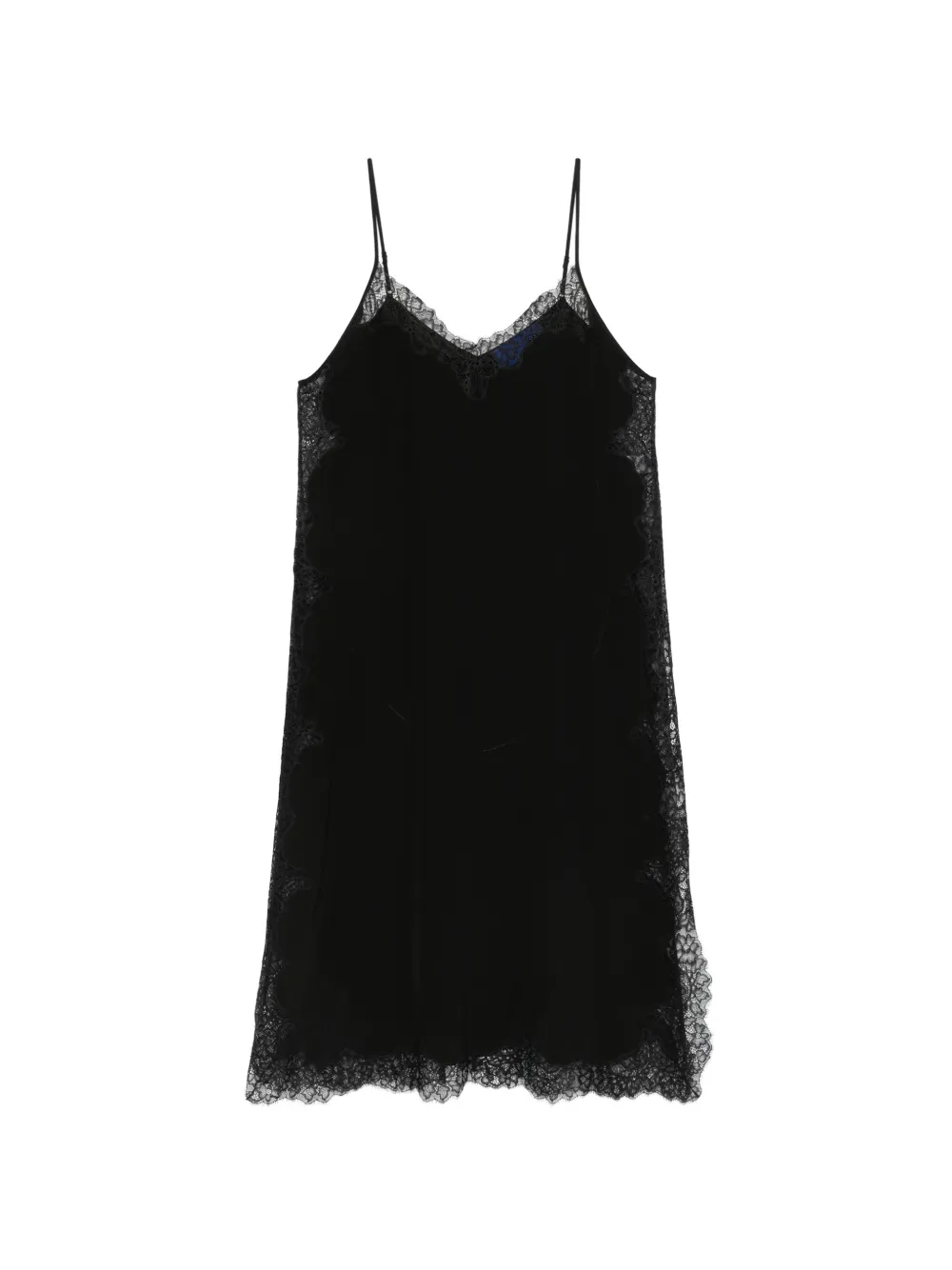 Mes Demoiselles lace trim top - Nero