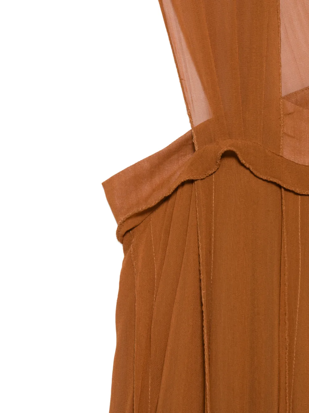 Mes Demoiselles Jurk met V-hals Bruin