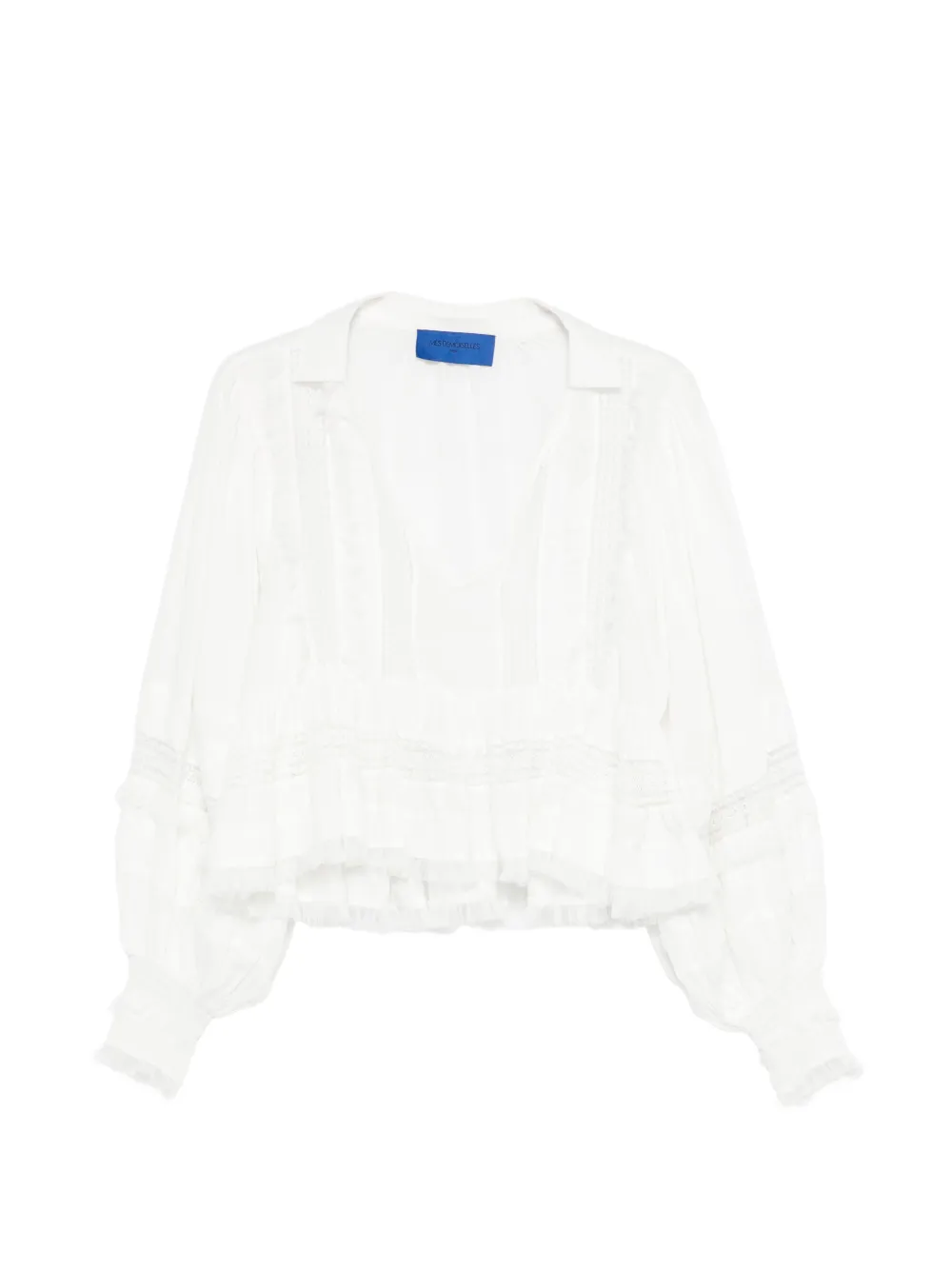 Mes Demoiselles ruffled top blouse - Bianco