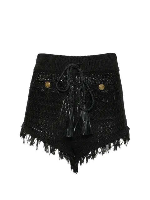 Mes Demoiselles tassel-detail fringed shorts