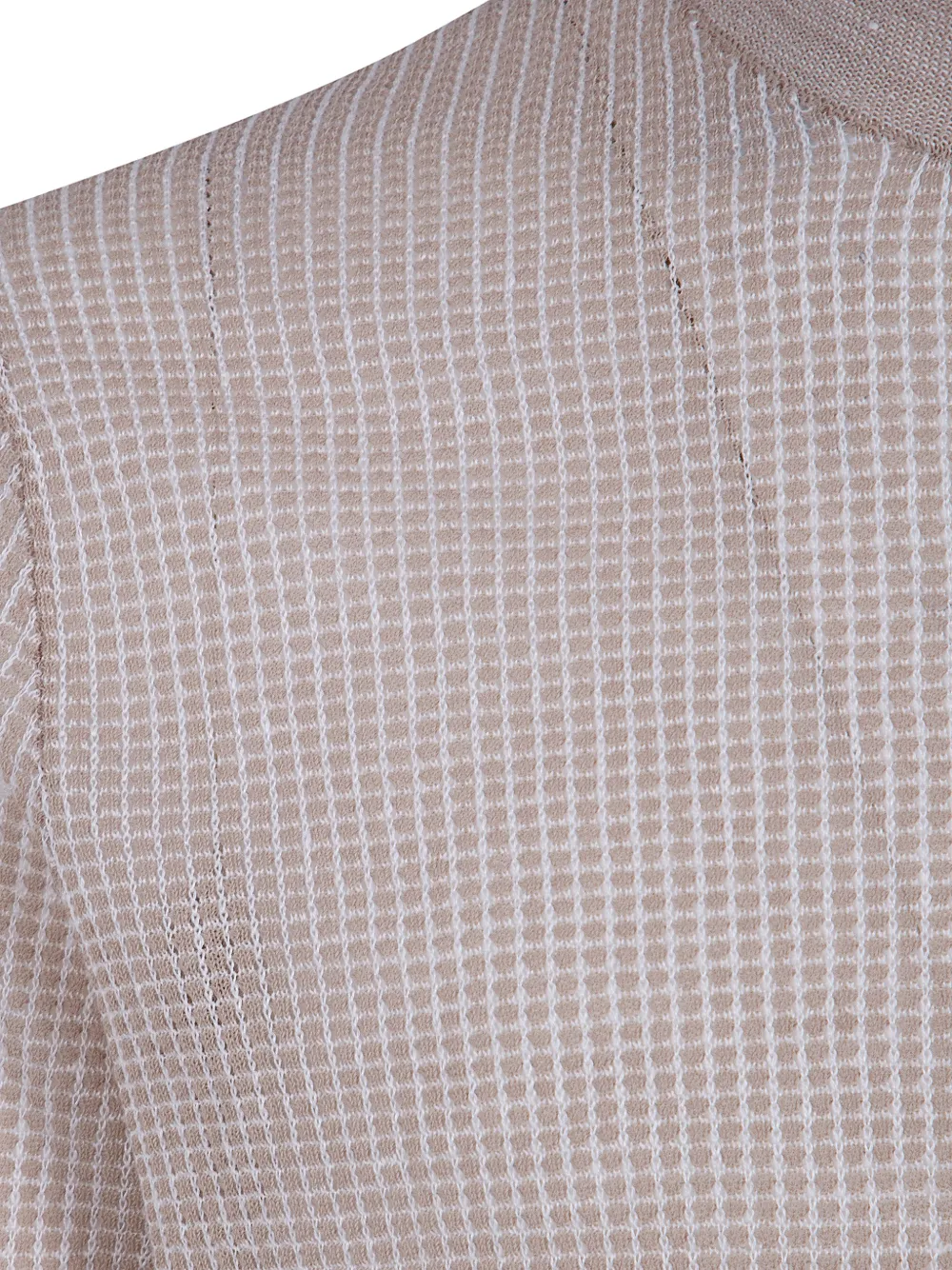 Ballantyne T-shirt met wafelpatroon Beige