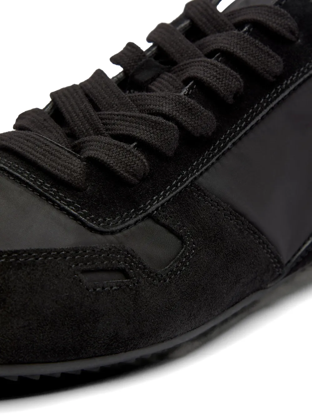 Rick Owens panelled lace-up sneakers Zwart