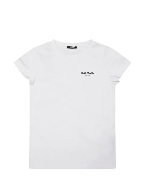 Balmain Kids playera con estampado del logo