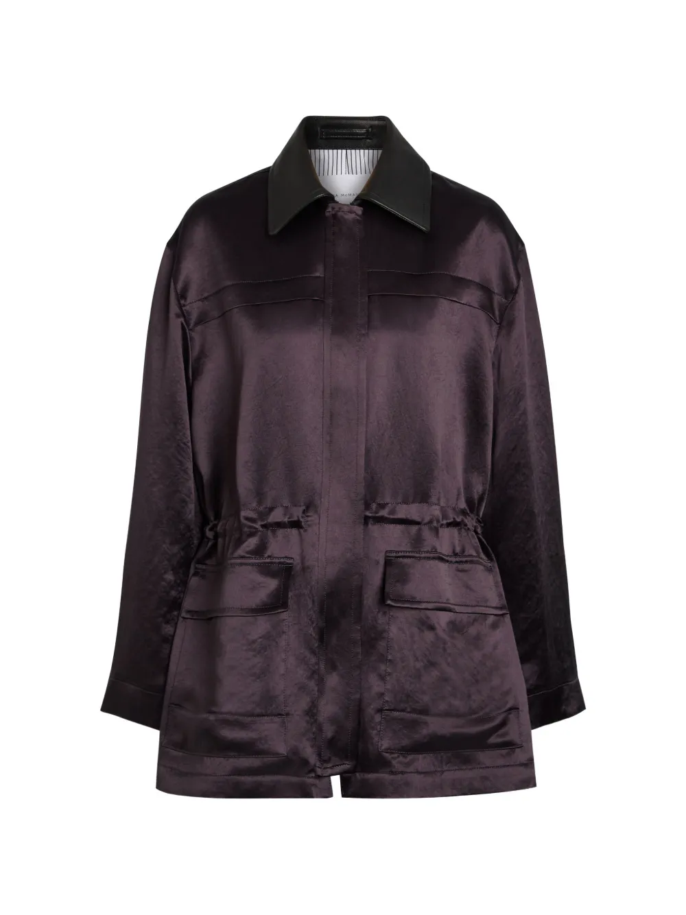 Maria McManus drawstring satin jacket - Viola
