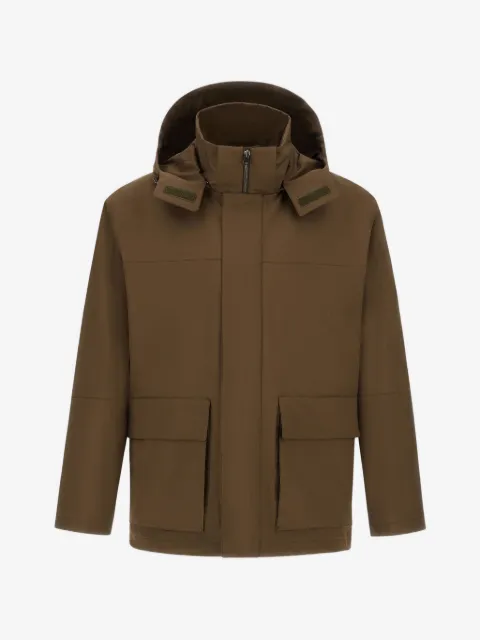 Herno chaqueta con capucha y bolsillos con solapa