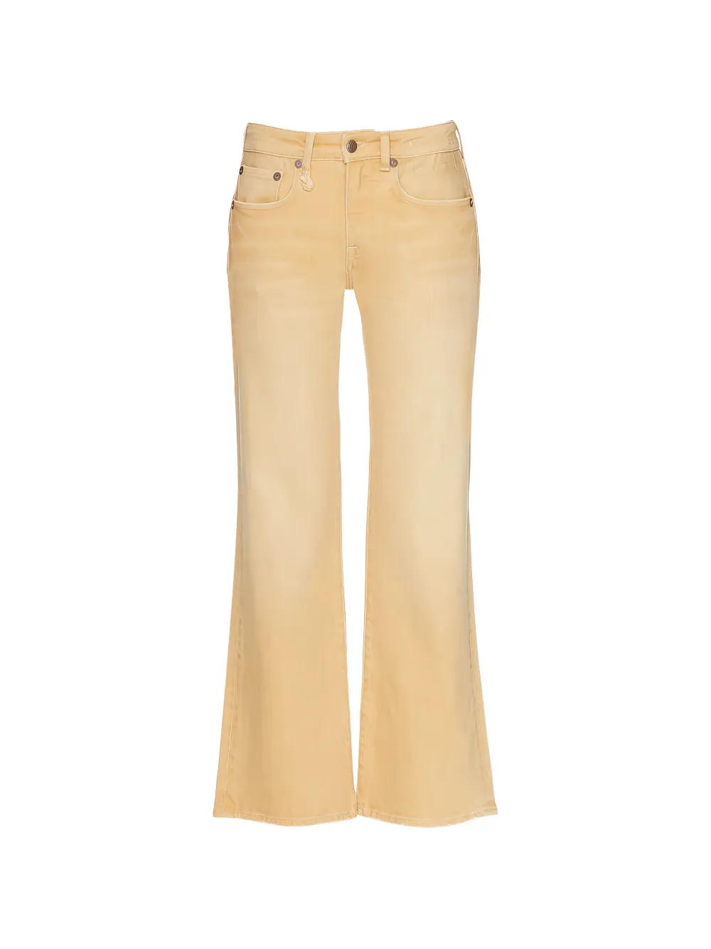 R13 Joan cropped flared jeans - Marrone