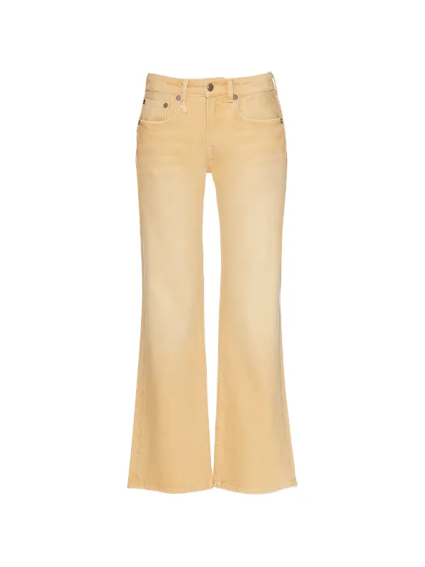 R13 Joan Cropped Flared Jeans in Neutrals