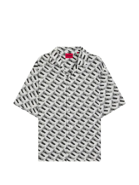 HUGO patterned short-sleeve shirt