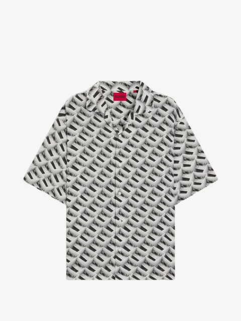 HUGO patterned short-sleeve shirt