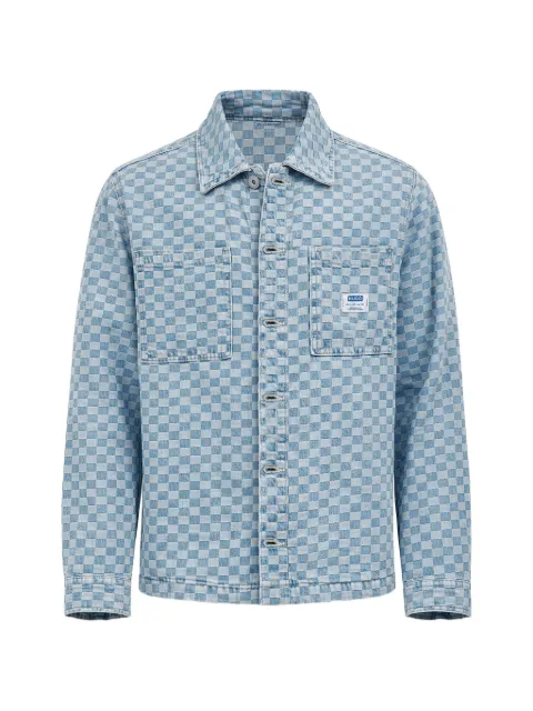 HUGO chequered button-fastening jacket