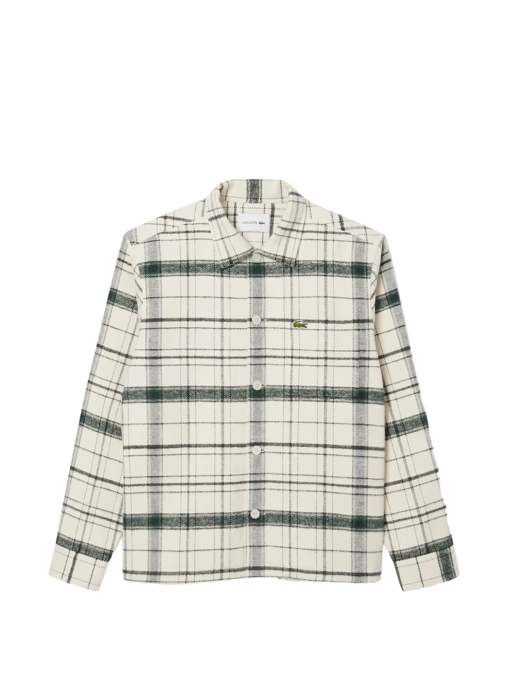 Lacoste checked flannel shirt - Bianco