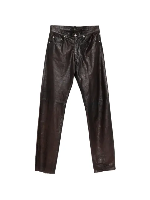 Versace Pre-Owned 1990s leather trousers