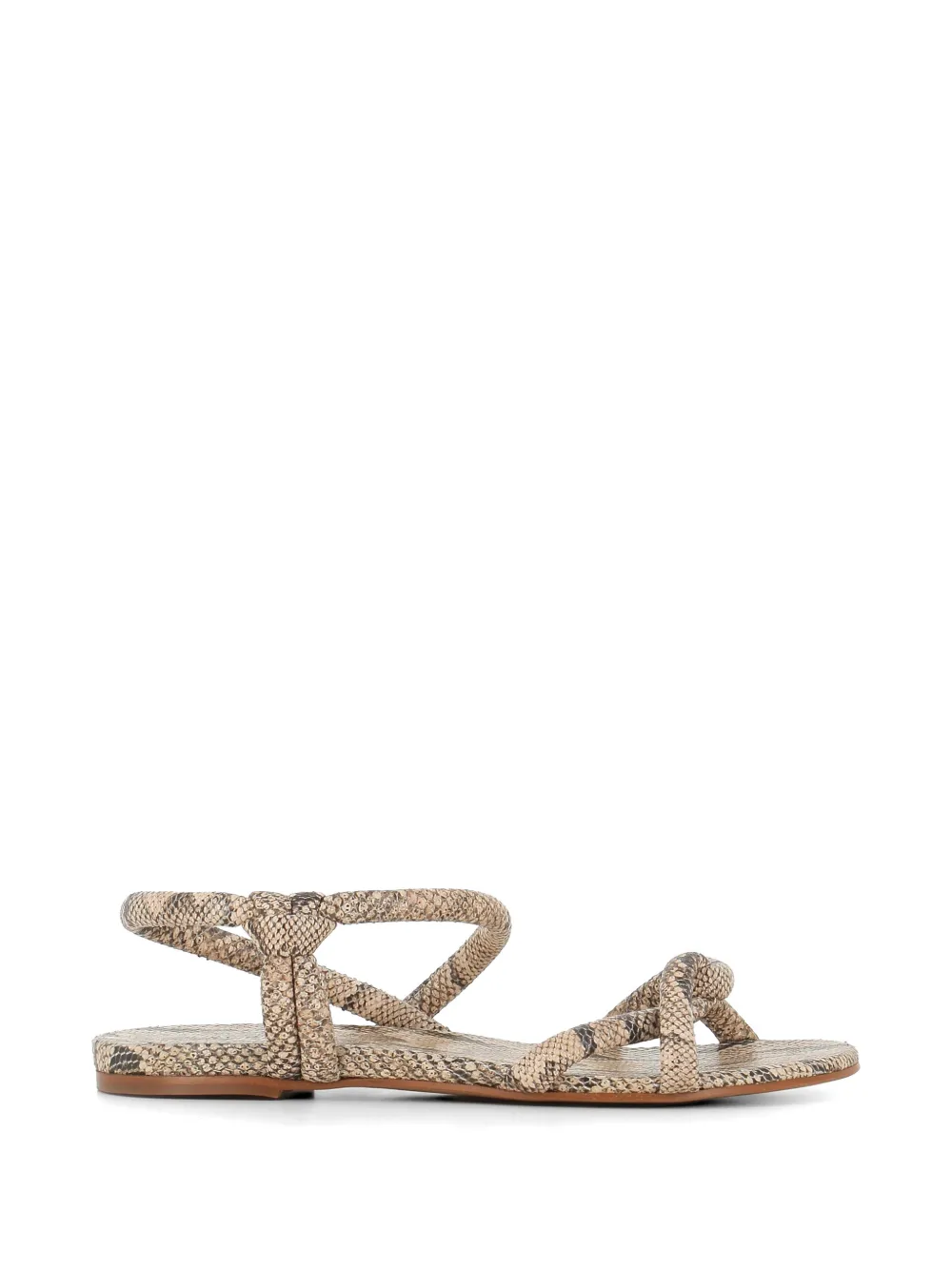 Del Carlo 12107 Twisted-strap Sandals In Animal Print