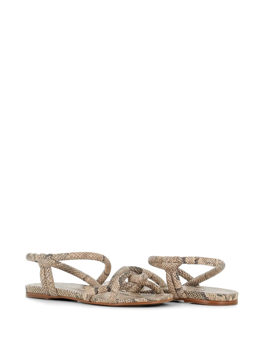 Del Carlo 12107 sandalen met gedraaid bandje Beige