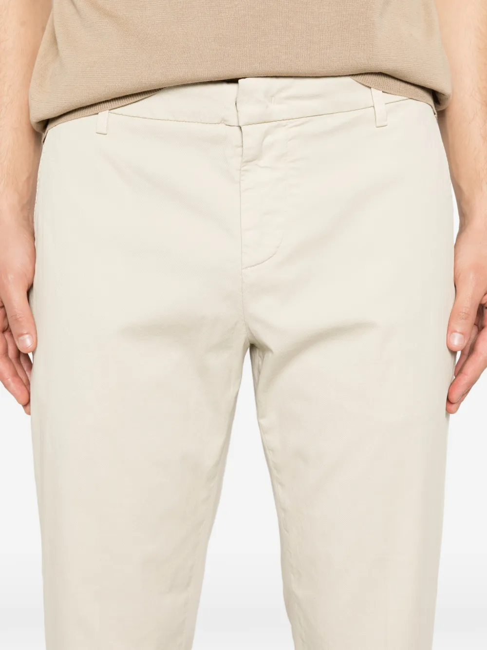 DONDUP Broek met platte voorkant Beige
