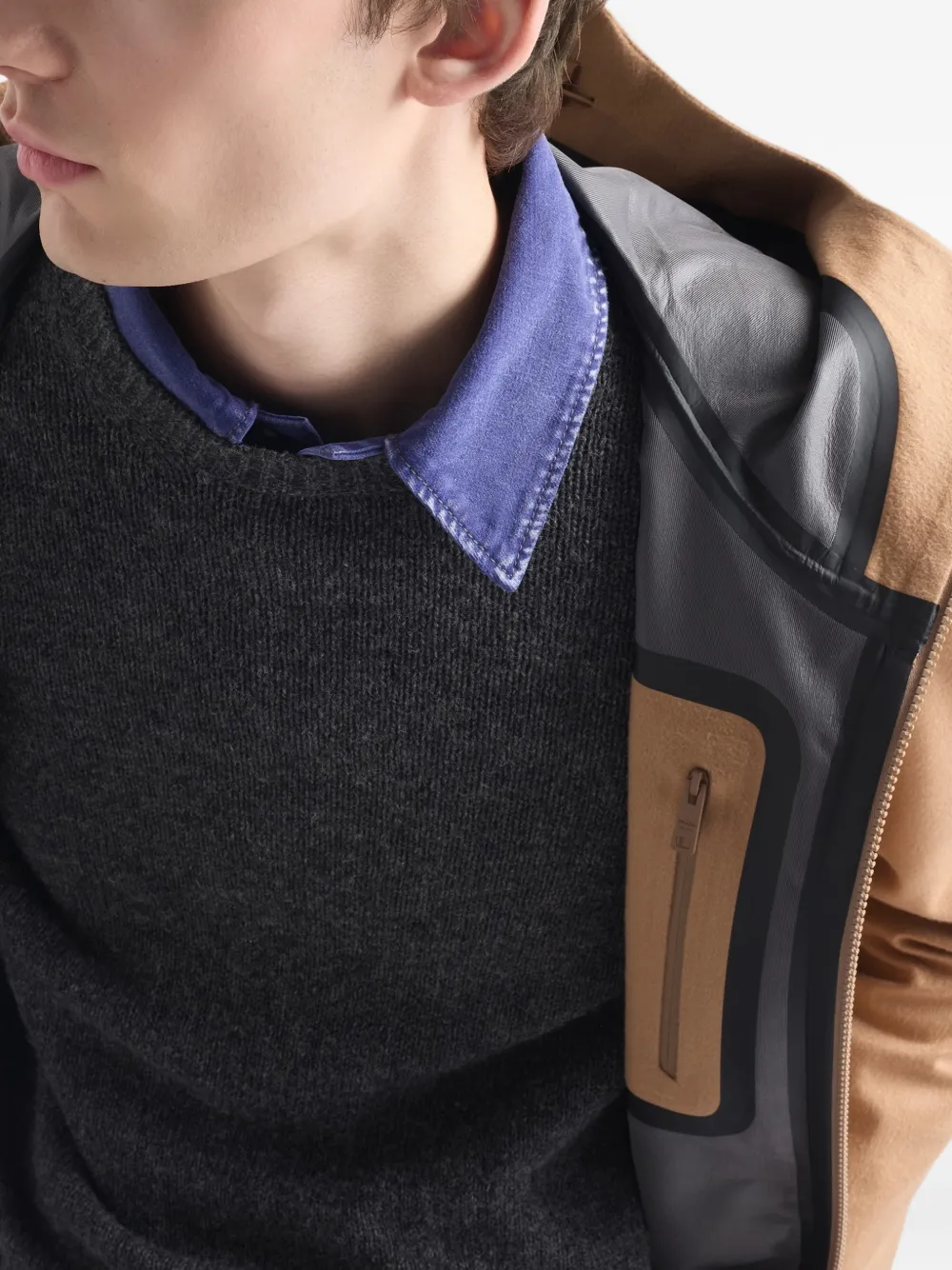 Prada Katoenen twill overhemd Paars