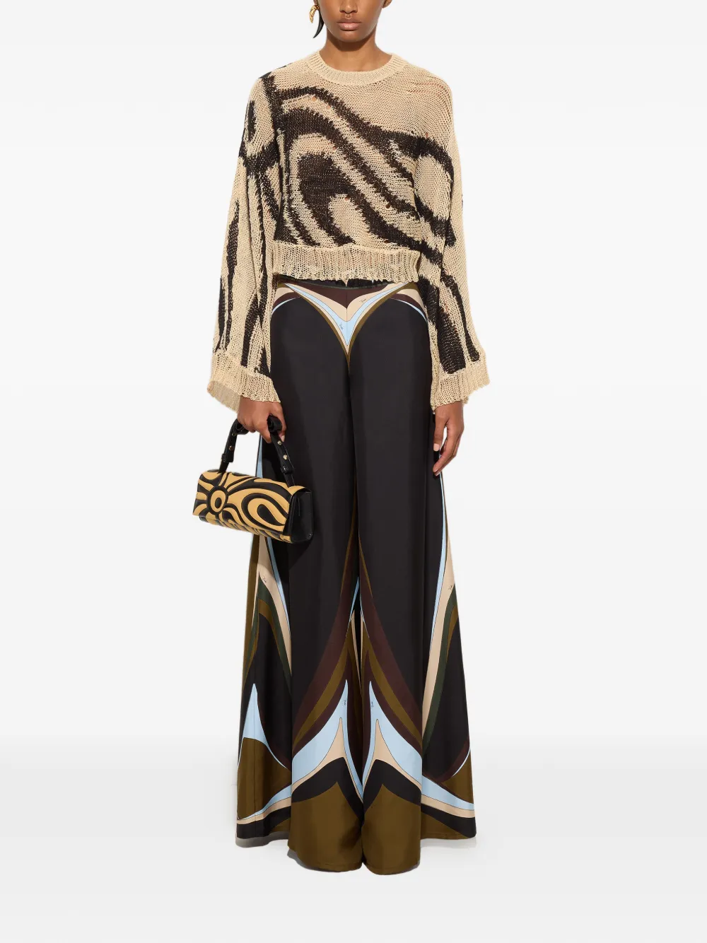 PUCCI Broek met Fari-print Zwart