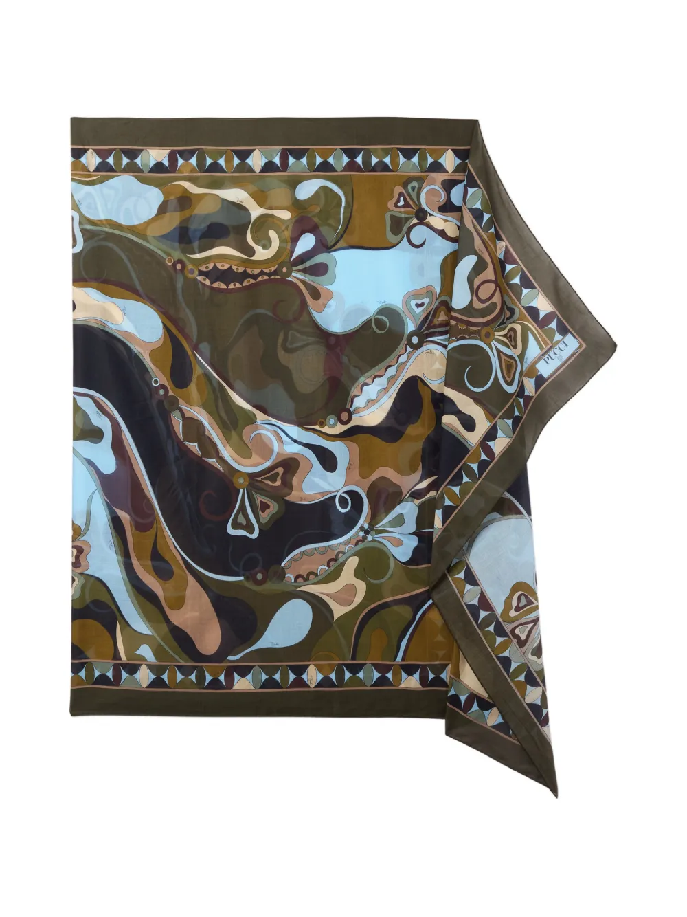 PUCCI Orchidee-print sarong - Verde