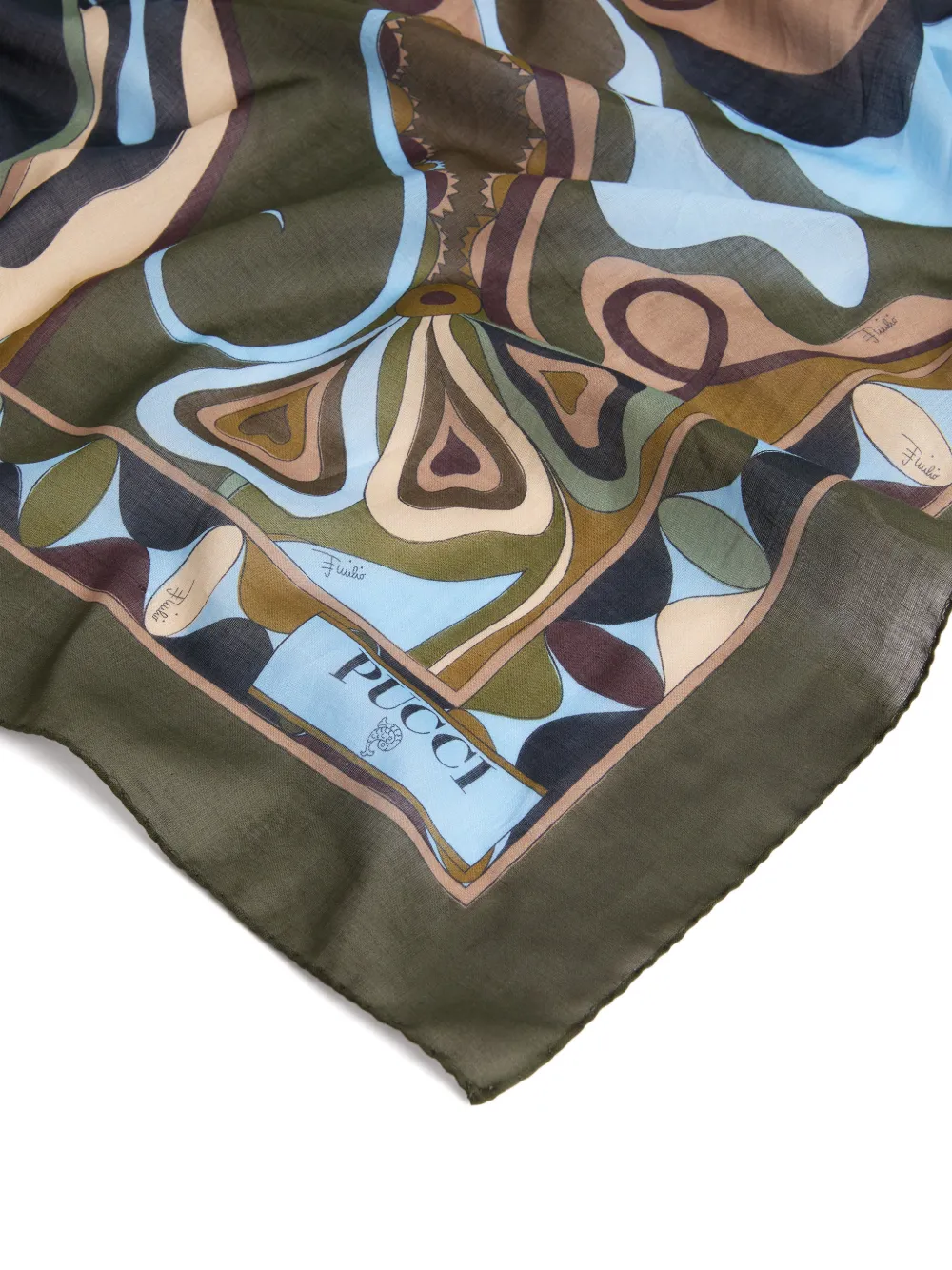  Pucci Orchidee-print Sarong - Green 