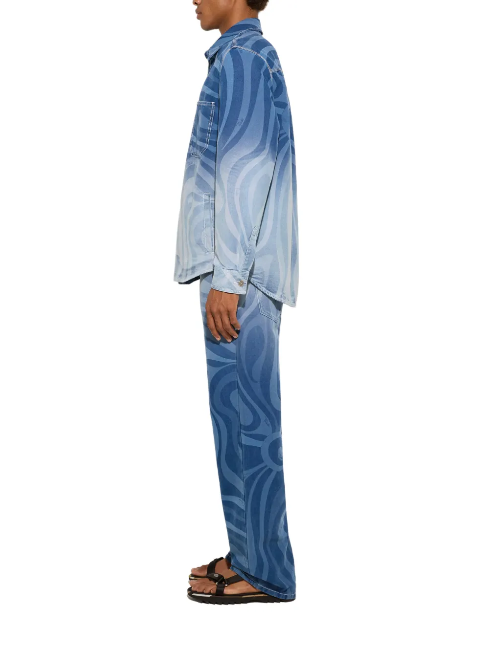 PUCCI Denim broek in Marmo Blauw