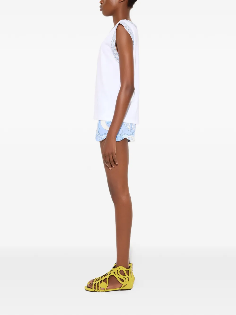 PUCCI T-shirt met metallic-effect Wit