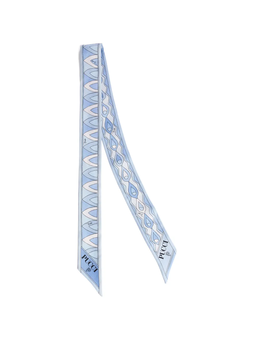 PUCCI mixed print silk scarf - Blu