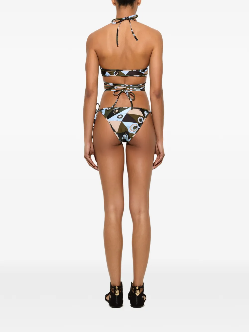 PUCCI Triangel bikinitop met Occhi-print Zwart