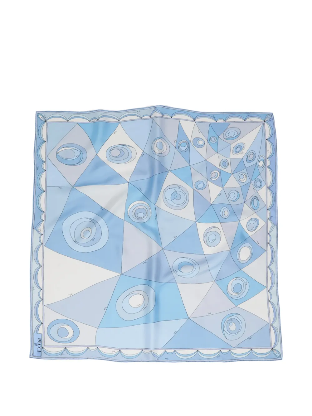 PUCCI angoli print cotton carrè - Blu