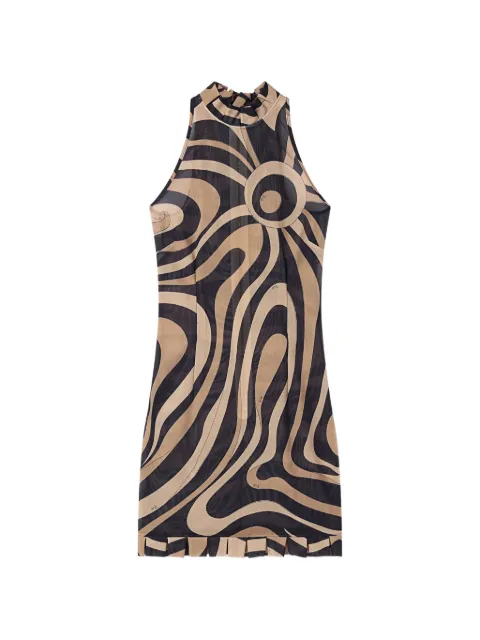PUCCI Marmo print dress with ruffle details