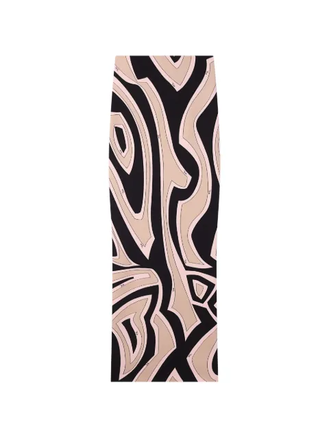 PUCCI Labirinto print long fitted skirt