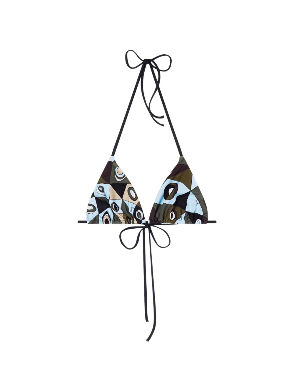PUCCI Occhi-print triangle bikini top - Verde