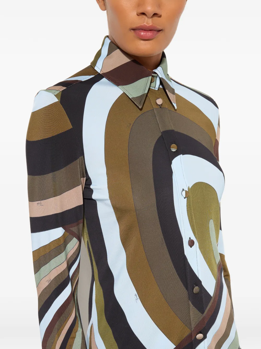 PUCCI Shirt met print Blauw
