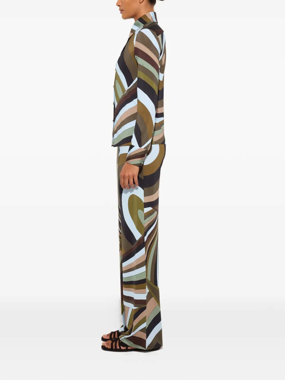  Pucci Iride-print Shirt - Blue 