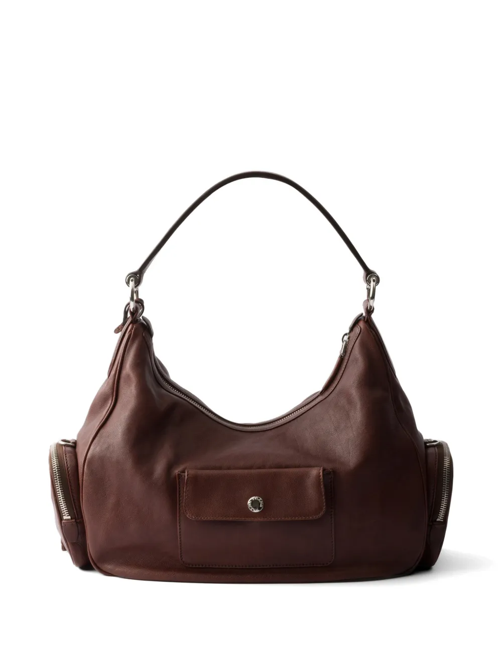 Prada Medium leren tas Bruin