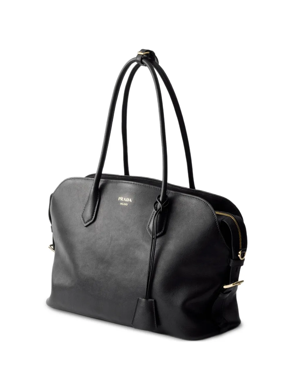 Prada Leren shopper Zwart