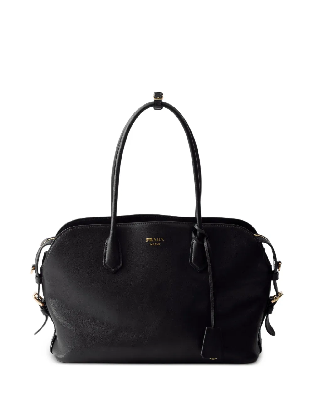 Prada large leather tote bag - Nero